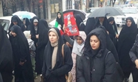 حضور مدیریت و کارکنان شبکه بهداشت و درمان شهرستان اردل در راهپیمایی روز جهانی قدس 